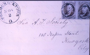 First U.S. Stamp used at Fredericktown